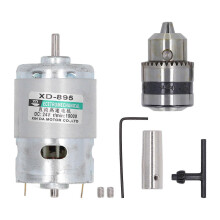 (As show, One size) High Speed Motor 10000RPM CW CCW Fast Heat Dissipation Mini Electric Motor for Juicer Drill DC24V Motor with Connecting Rod Drill Chuck