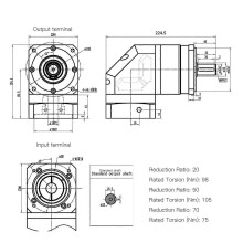 (As show, One size) Speed Reducer Alloy Steel Right Angle Planetary Gearbox for Stepper Motor CNC Laser Machine 70 75Nm