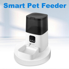 (As show, One size) Automatic Pet Feeder with Camera Timed Dosing 4L Dry Food Dispenser Dual Power Supply for App Remote Feeding for Cats and Dogs