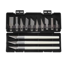 (As show, One size) Craft Knife Set 3pcs Hobby Knives with 10pcs Blades Accurate Art for Pumpkin Carving Modeling