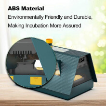 (As show, One size) Incubator for Hatching Eggs Automatic Egg Turning 10 Eggs LED Efficient Egg Illumination Display Screen Multifunctional Egg Tray Visible Polystyrene D