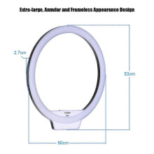 (As show, One size) YONGNUO YN608 3200K~5500K/3200K~5600K Bi-Color Temperature Wireless Remote LED Ring Video Light Annular and Frameless Appearance Design Adjustable Bri
