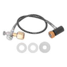 (As show, One size) Soda Remote Hose CO2 Tank Cylinder Refilling Adapter with 24 Inches High Pressure Hose for Soda Can Connector CGA320 To TR21 4
