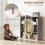 Homcom HOMCOM 9 Cube Storage Unit Cabinet Bookcase Display Shelves, Marble Grey 5