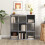 Homcom HOMCOM 9 Cube Storage Unit Cabinet Bookcase Display Shelves, Marble Grey 8