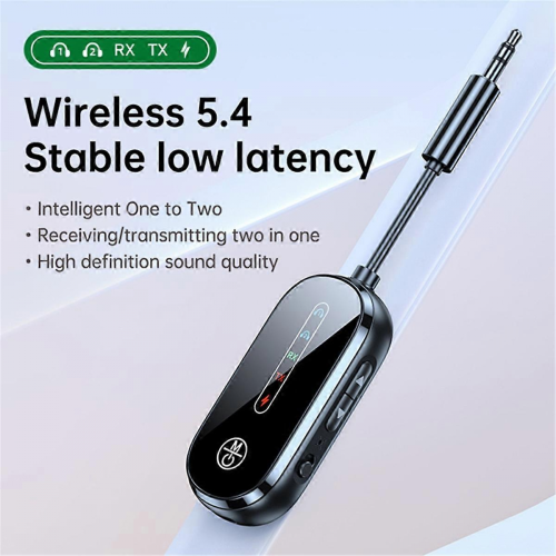 Bluetooth 5.4 Transmitter Adapter Wireless Bluetooth 3.5mm Aux Audio Transmitter/Receiver Compatible with  Flight 1
