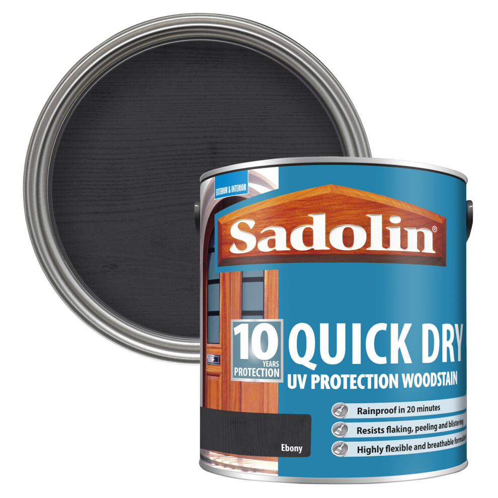 (Ebony) Sadolin 10 Year Quick Dry Woodstain 2.5L