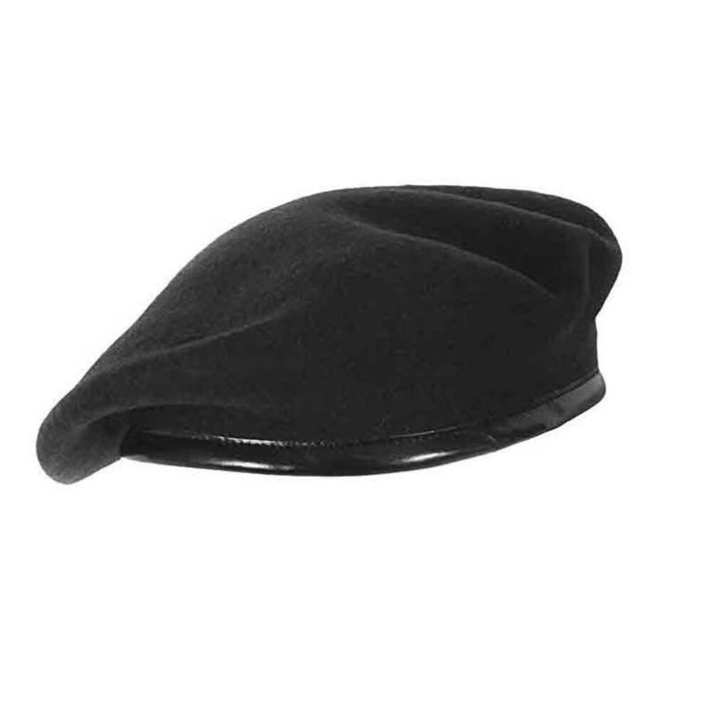 (black, 60) Solider Hat Police Men Beret Caps Wool Berets Men&apos;s Military Cap