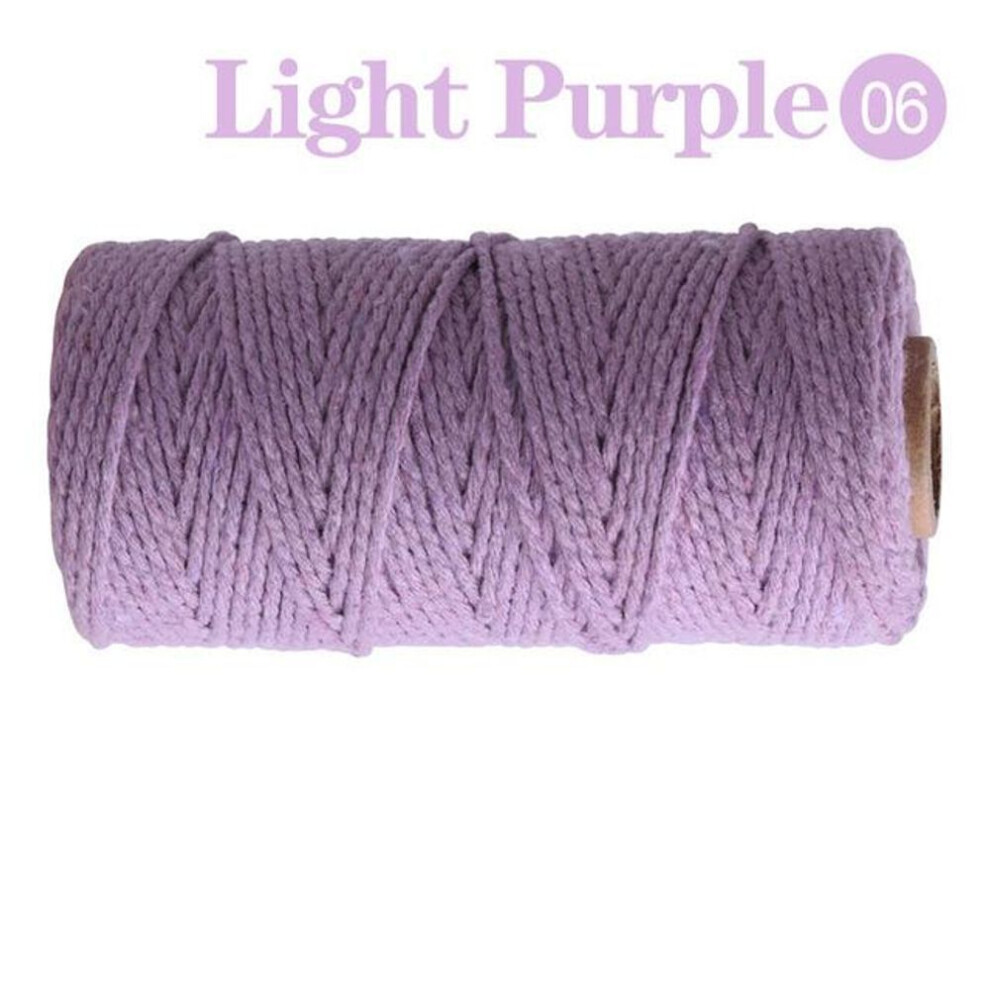 (06) 2mm 100M Macrame Cord Rope Cotton Twine Thread String Crafts DIY Sewing Handmade Wall Hangings Bohemia Wedding Party Home Decor