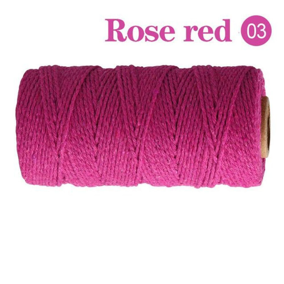 (03) 2mm 100M Macrame Cord Rope Cotton Twine Thread String Crafts DIY Sewing Handmade Wall Hangings Bohemia Wedding Party Home Decor