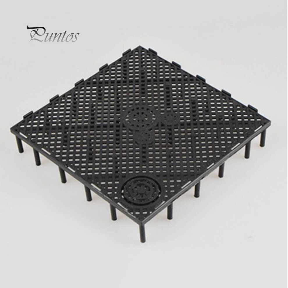 (#03 Black Without Nozzle) Aquarium Under Gravel Fish Tank Bottom Filtration Plate Filter System