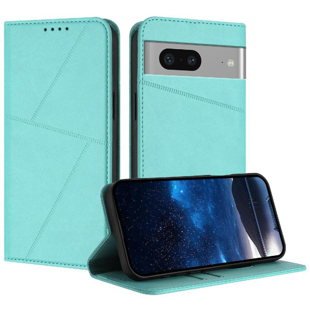 (Green) Case For Google Pixel 7A Anti-Fingerprint Matte Texture Shockproof Cover With Card Slots And Kickstand Green 764563550289