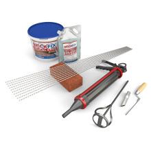 BrickFix Masonry Crack Repair Kit (10 x 1m Helical Bars & Grout) - Crack Stitching for Brick, Block & Stone Wall Stabilisation