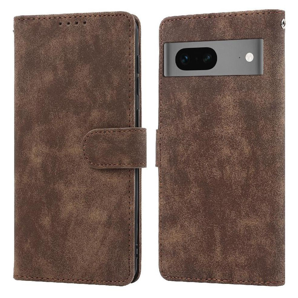 (Brown) Flip Case For Google Pixel 7 Wallet Shockproof Premium Flip Brown 764563551675
