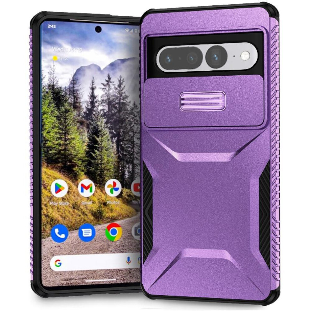 (Purple) Case For Google Pixel 7 Pro Lightweight Shockproof Lens Protection Purple 764563552887