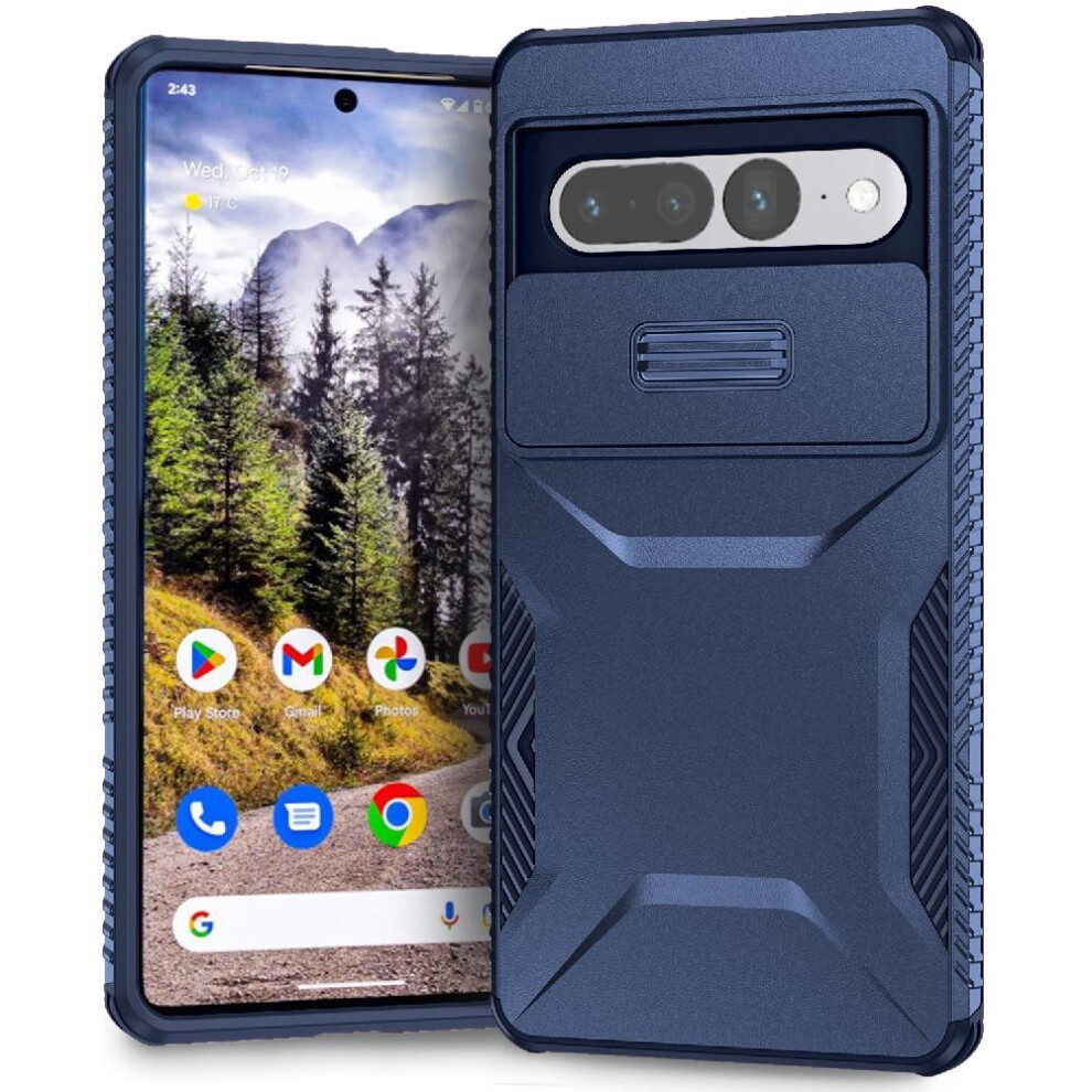 (Blue) Case For Google Pixel 7 Pro Lightweight Shockproof Lens Protection Blue 764563552870