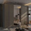 MN Furniture (Grey, 250cm ) Modern Royal Style Sliding 2 or 3 Door Wardrobe 1
