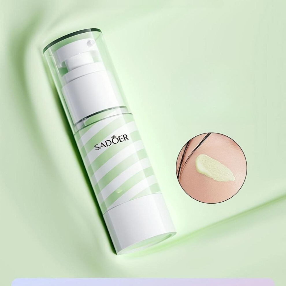 (green) Dual-Color Primer and Brightening Moisturizer – 2-in-1 Face Primer for Even Skin Tone, Pre-Makeup Glow, and Hydration