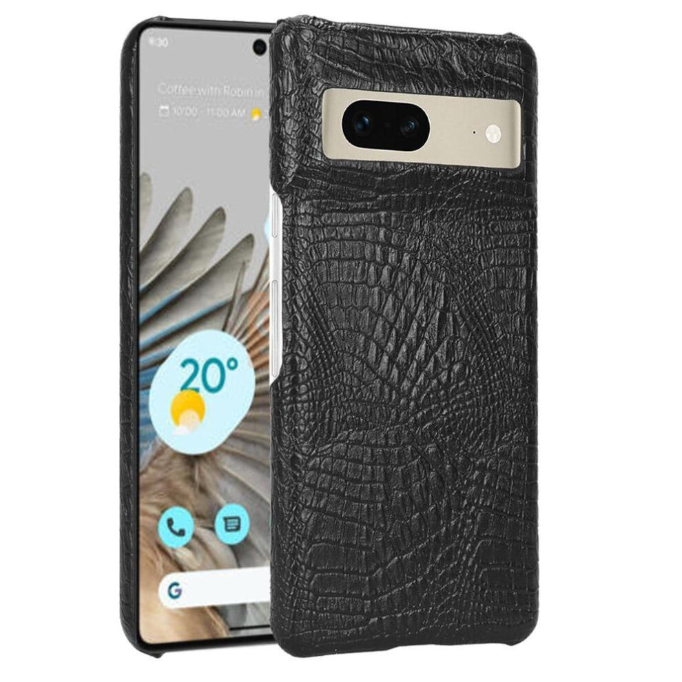 (Black) Stylish Classic Case For Google Pixel 7 Classic Alligator Fashion Protective Cover Compatibility Anti Scratch Black 764563557738