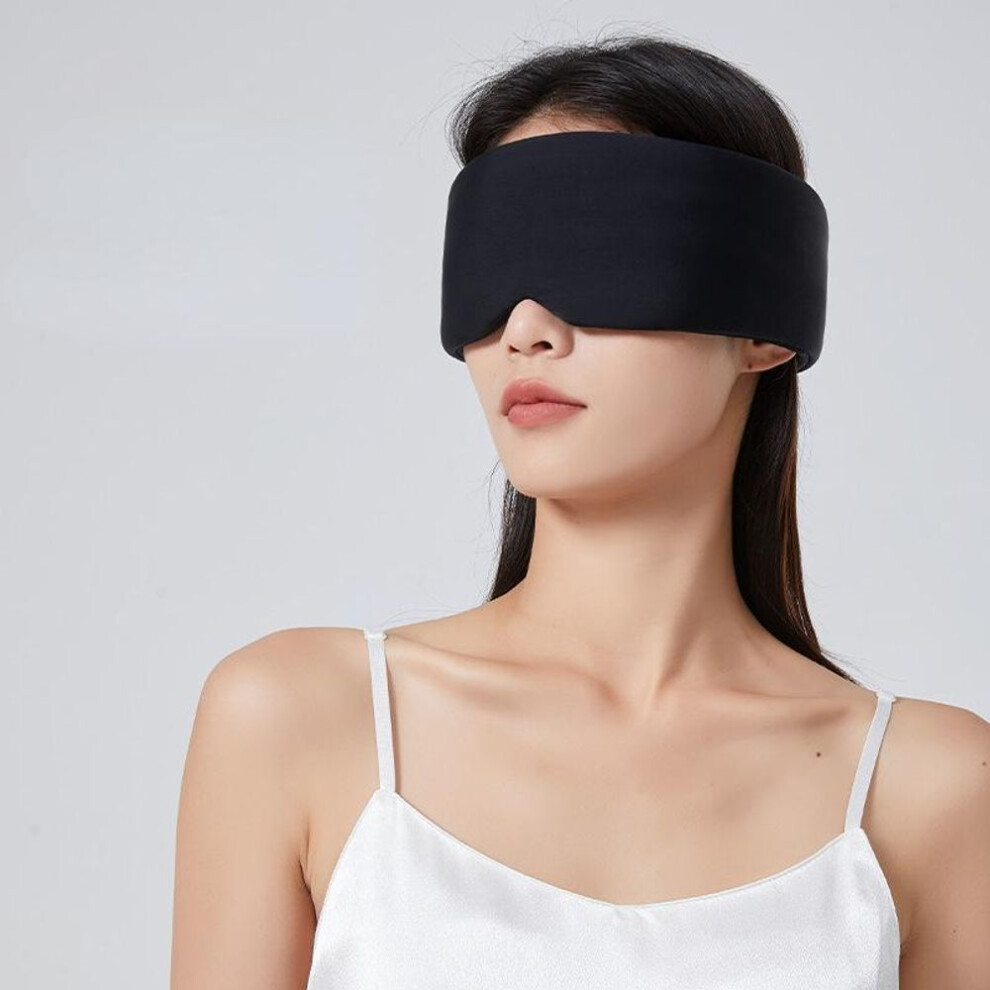 (Black) Eye Mask For Sleeping Sleep Mask Light Blocking Eye Patch Eyeshade Large Eye Covers For Travel