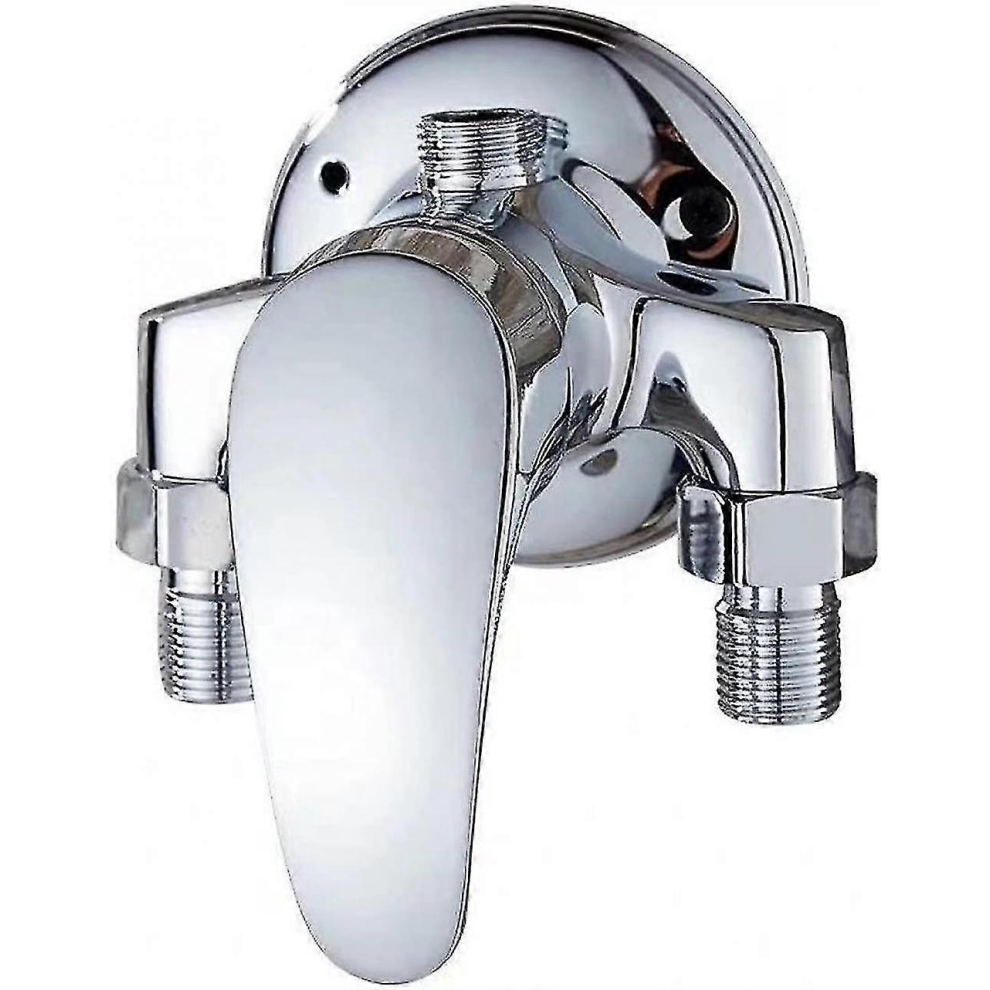Robinet mitigeur de douche mural à levier unique en laiton chromé pour salle de bain, eau froide et chaude