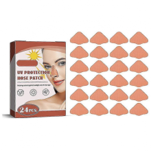(24 pièces) 24 pièces Patch de protection solaire pour le nez Protection UV Couvre-nez Sports Extérieur Autocollant de nez solaire doux pour