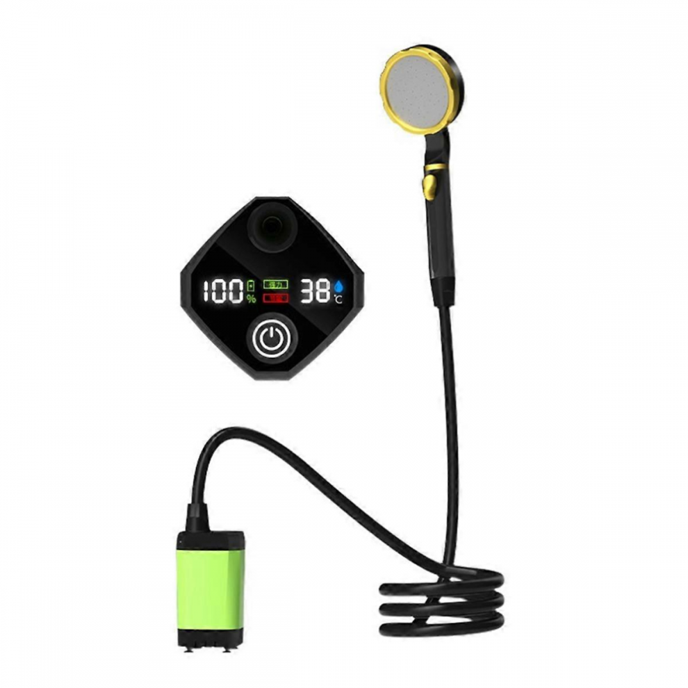 Pompe de douche portable 7800 mAh, pompe de douche électrique rechargeable, verte