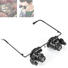 Loupe à lunettes, loupe d'horloger grossissante x20, outil de bijoutier, loupe LED