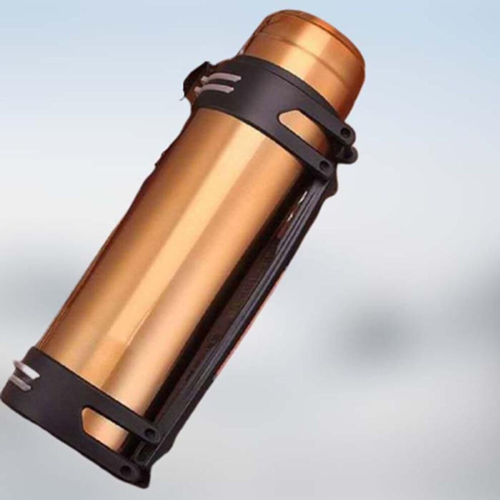 (gold, 3000ml) Thermos Bottle 2/3/4L Vacuum Stainless Steel Tea Bottle Water Mug Cup Heat Thermos