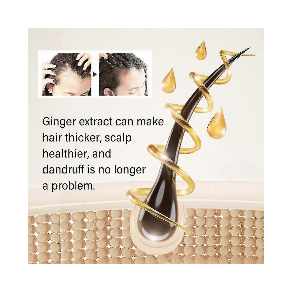 OUHOE ginger dense hair shampoo anti-itching solid hair care fluffy Moisturizing Soft strong dens