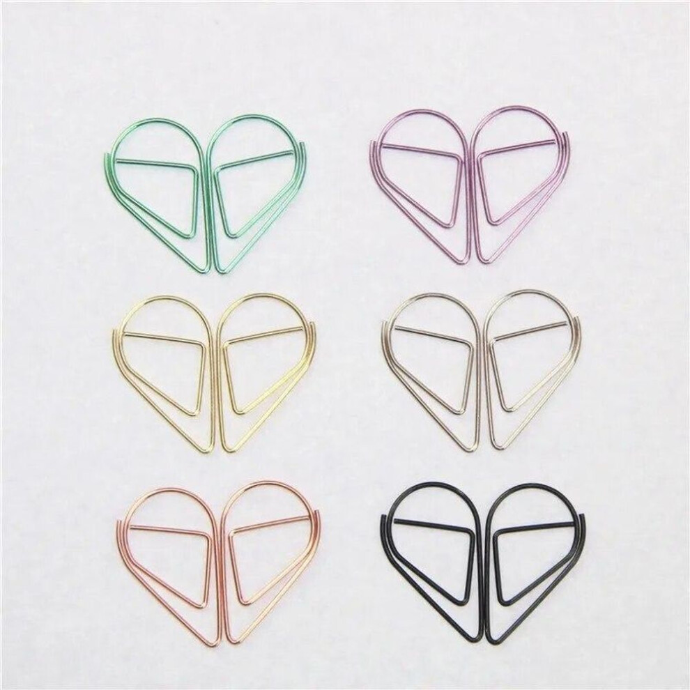 (Blue) Brief Style Waterdrop Shaped Metal Paper Clip Bookmark Stationery School Office Supply Escolar Papelaria