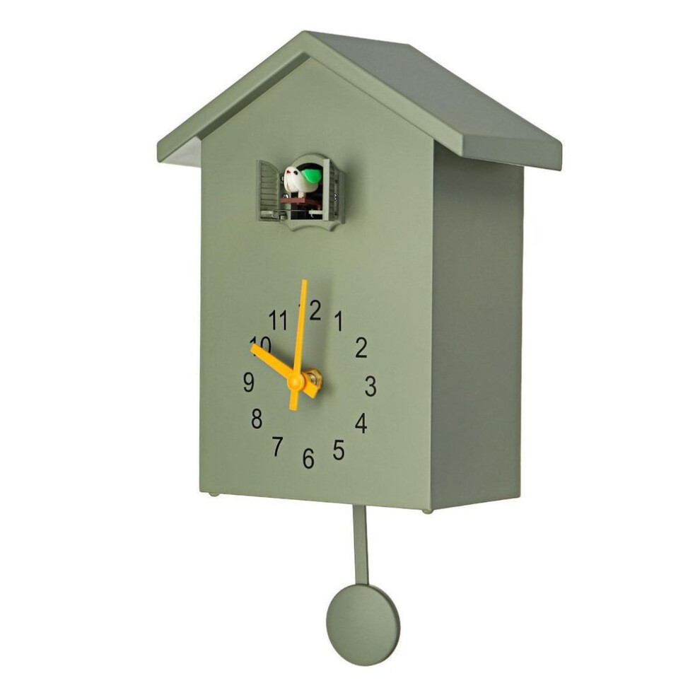 (green) Cuckoo Quartz Wall Clock Modern Bird Home Living Room Hanging Watch Horologe Clocks Timer Office Home Decoration Gifts