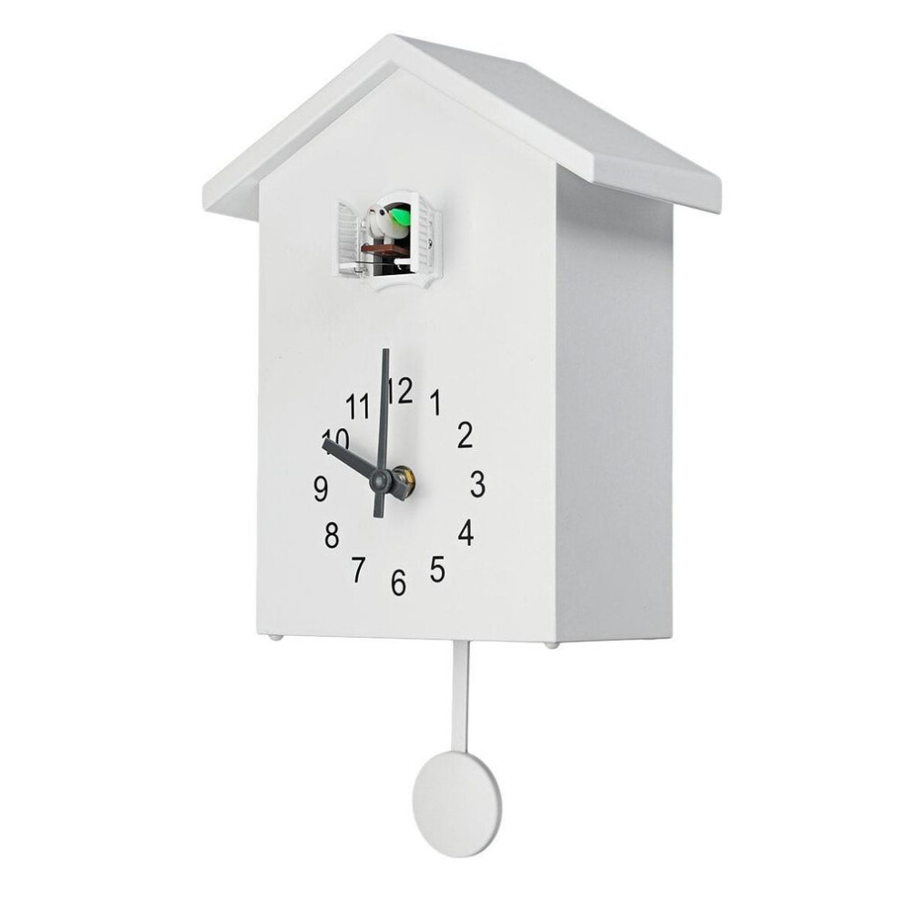 (white) Cuckoo Quartz Wall Clock Modern Bird Home Living Room Hanging Watch Horologe Clocks Timer Office Home Decoration Gifts