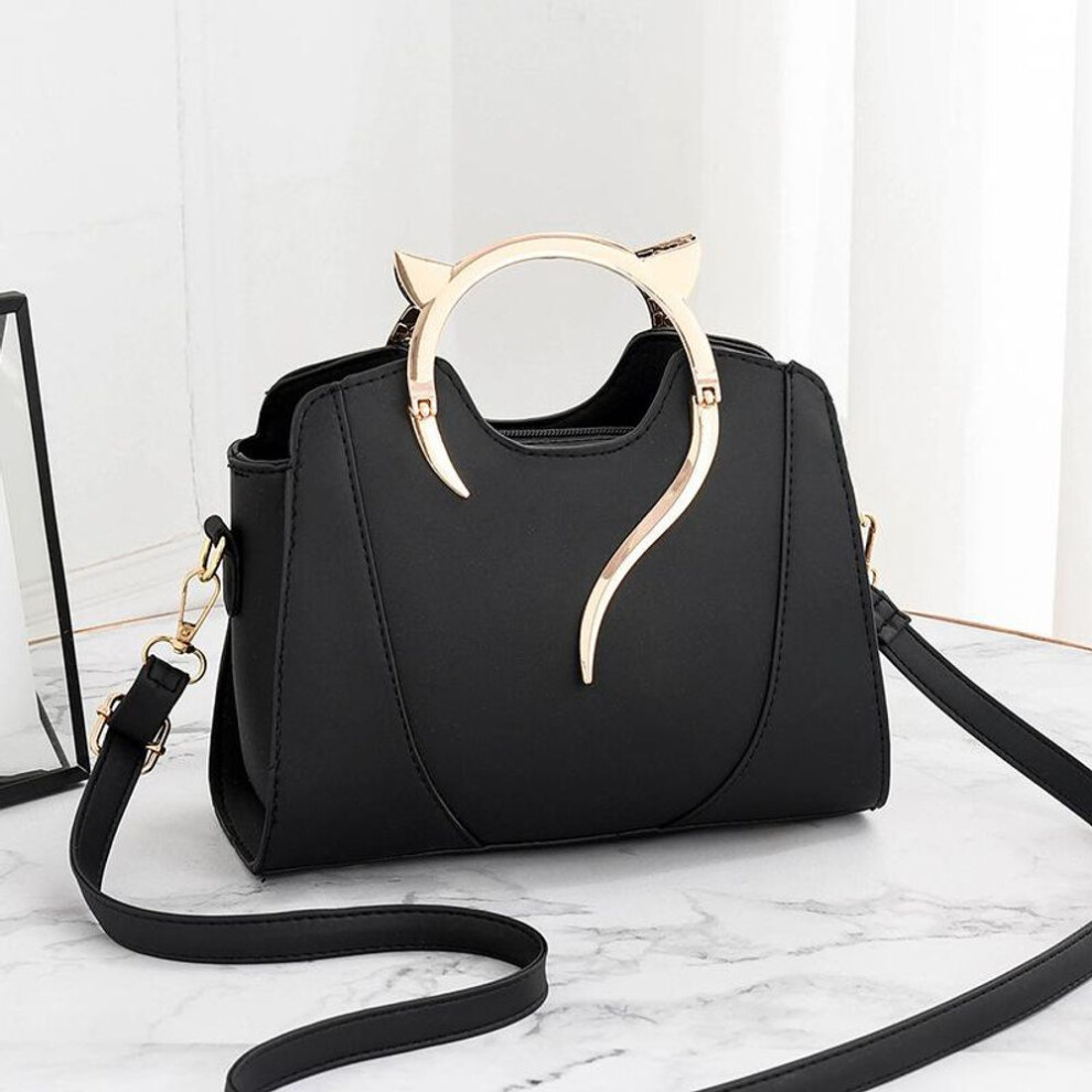 (black, 25x12x19cm) Yogodlns Retro Bucket Crossbody Bags Women Large Capacity Handbag Casual Shoulder Messenger Bags Ladies PU Leather Top Handle Bags