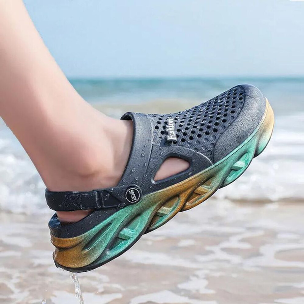 (Grey, 41) Women Men Fashion Slippers Beach Eva Sole Slide Sandals Leisure Men Ladies Indoor Bathroom Anti-slip Shoes