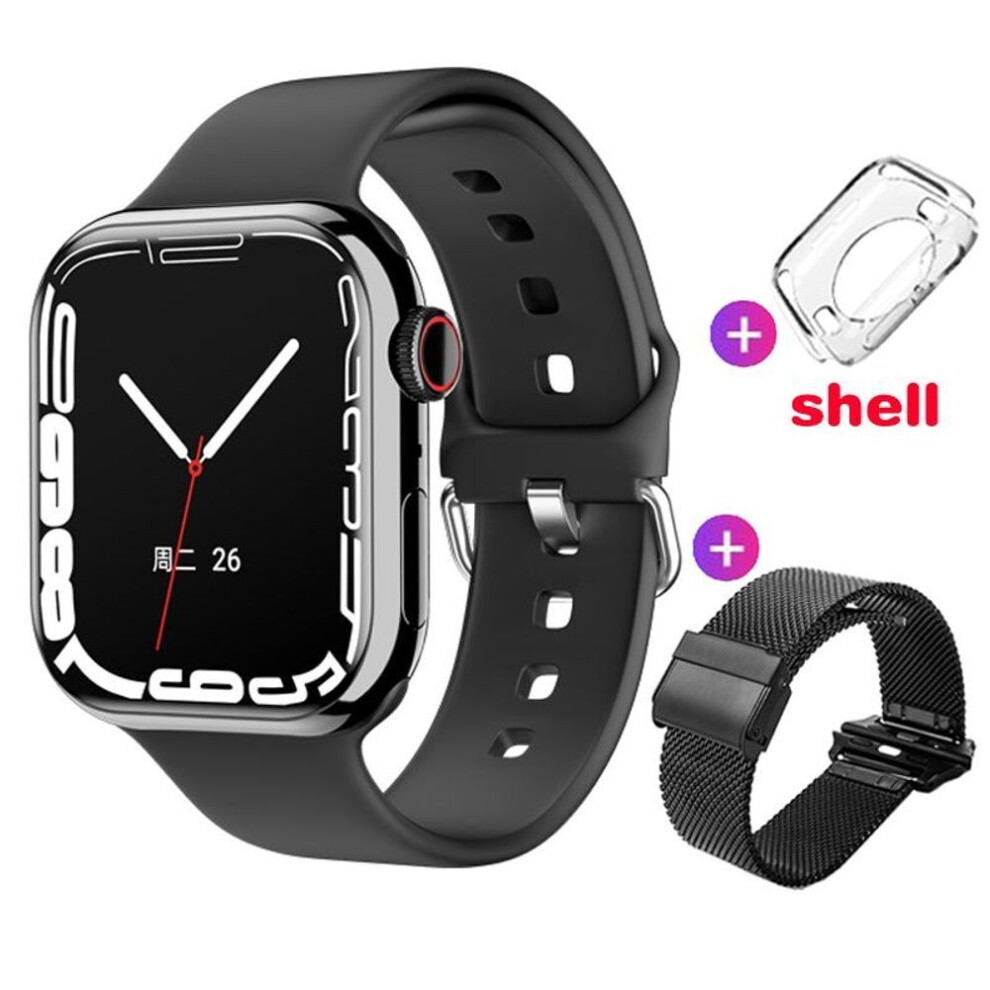 (Black, Milan mesh steel) Smart Watch Women Ultra Series 9 NFC Smartwatch Men BT Call Waterproof Wireless Charging 2.05 inch Screen For Watch 9