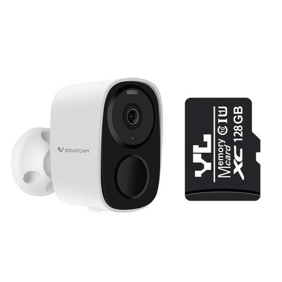 (1080P Add 128GB) Wireless Wifi Camera CCTV Security Camera Outdoor Full HD 1080P Audio IP Camera With 5000mAh Rechargeable Battery Camera