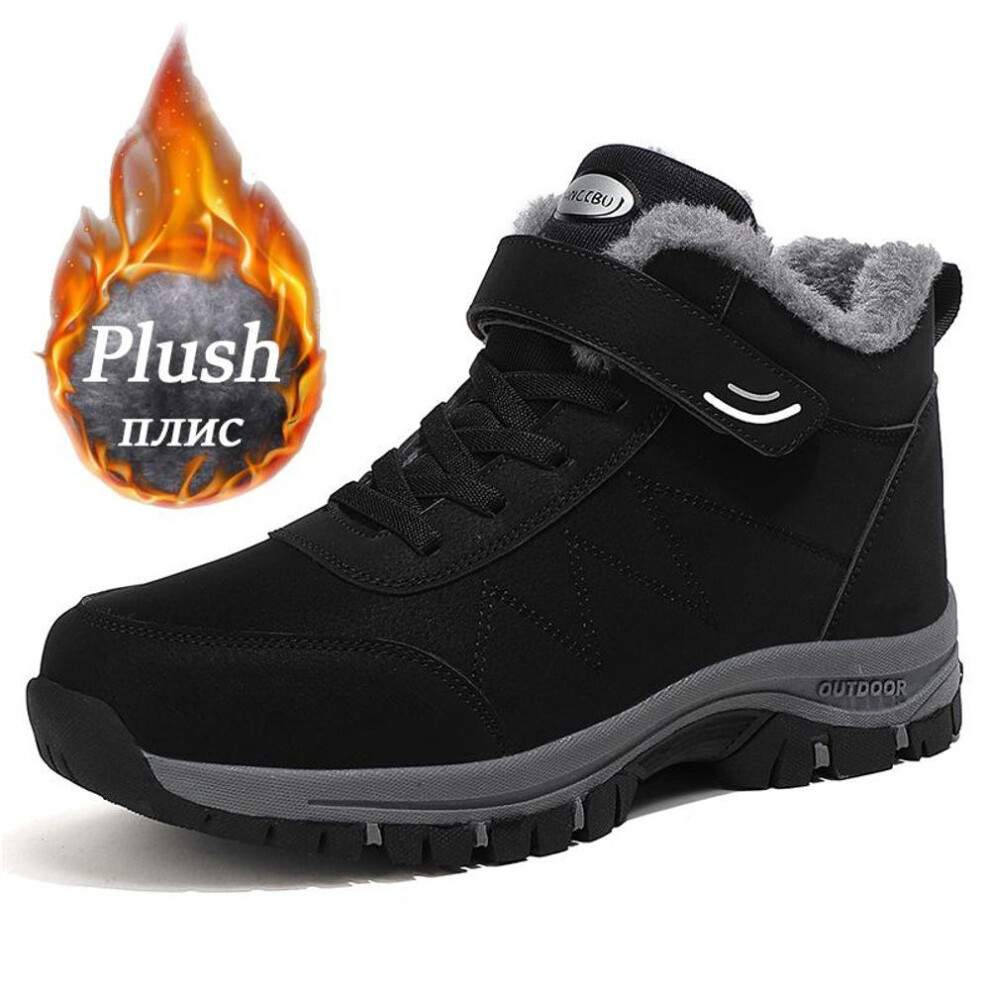 (black, 38) Boots Men&apos;s Women Slip On Winter Shoes For Men Waterproof Ankle Boots Winter Boots Male Snow Botines Hiking Boots Femininas 2023