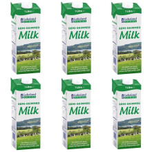 Lakeland Dairies Semi-Skimmed Milk | 6 Pack of 1Ltr | Long Life | Delicious & High in Protein