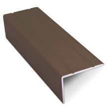 Bronze Stair Nosing 0.9m NAS 25x10mm Aluminium Self-Adhesive Retro Fit Grooved