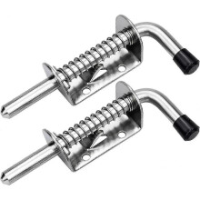 2Pcs Garage Door Bolt Latch Spring Latch Steel Spring Bolts Latches And Door Locks 128Mm for Garage Door Shed