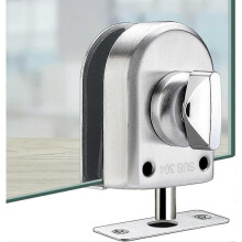Glass Door Lock Stainless Steel Glass Door Lock Floor Latch Lock Bolt Ground Lock for Bathroom Toilet Shop Glass Doors
