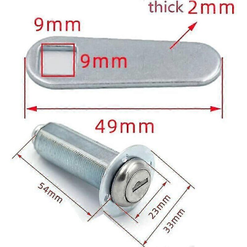 Extra Long Cam Lock with Key Code 8025, 2" Weatherproof Rv Lock, Thick Drawer And Compartment Doors, Replaces Ch751 Lock. 1