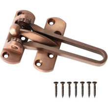 Red antique secondary door lock, anti-theft door chain, sliding door lock, stainless steel rotating rod, anti-theft door lock, rose gold