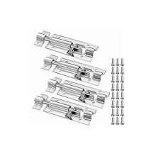 4 Pack Bolts, Target Door Non-Removable Bolt Lock Sliding Barrel Bolts Stainless Steel with Professional Screws Comes with 24 Screws
