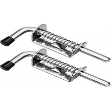 2 PCS Spring Lock, Spring Pin Lock Sliding Door Metal Spring Lock 304 Stainless Steel Barrel Bolt Spring Barrel Lock for Patio Door Shed