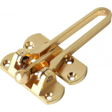 Gold secondary door lock, anti-theft door chain, sliding door lock, stainless steel rotating rod, anti-theft door lock