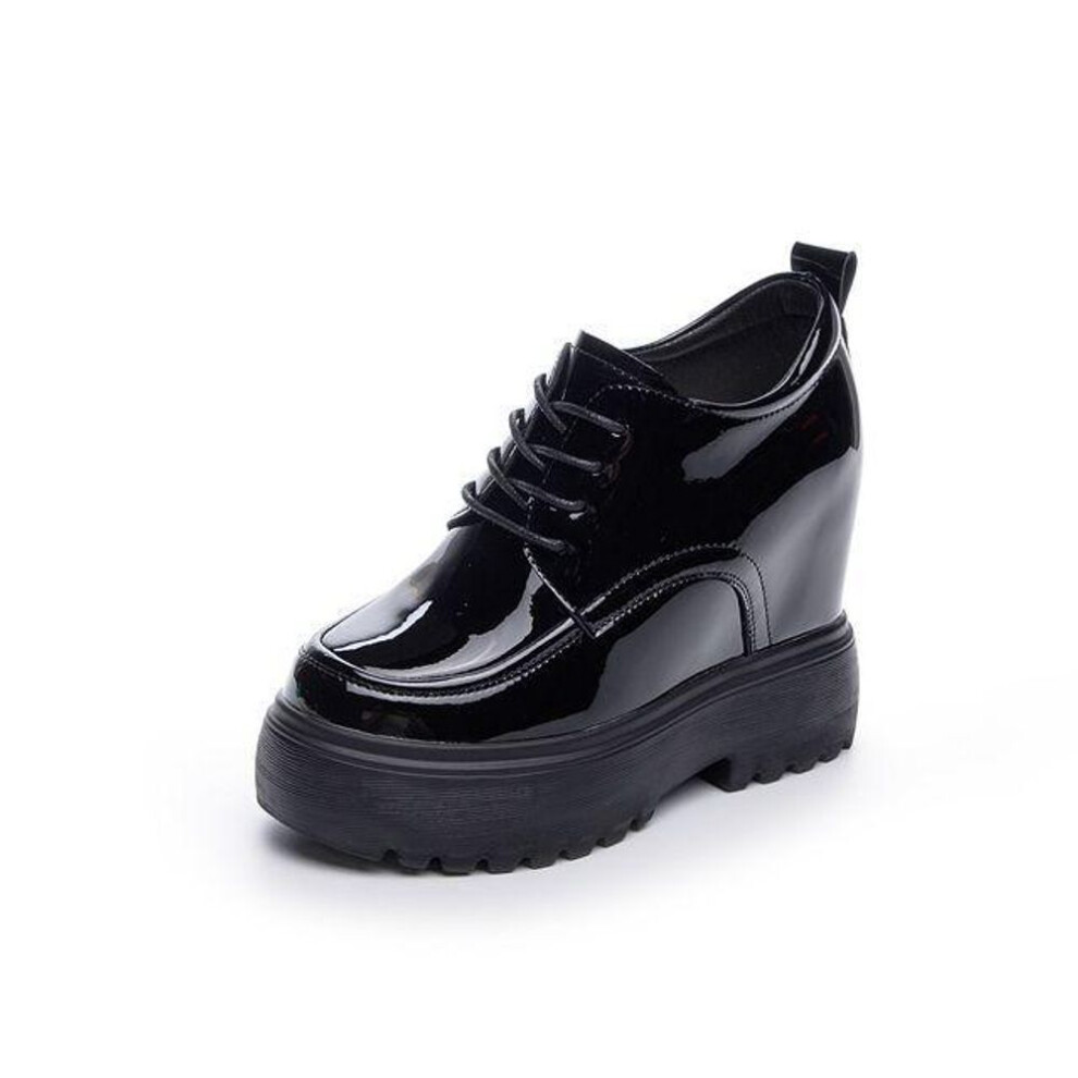 (black, 39) Fujin Sneakers Women Heels Casual Shoes Platform Sneakers Wedge White Shoes Increase Footwear