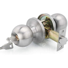 Door Handle, Round Knob Lock Door Lock, Key Lock, Latch Size 60/70mm