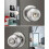 Door Handle, Round Knob Lock Door Lock, Key Lock, Latch Size 60/70mm 3